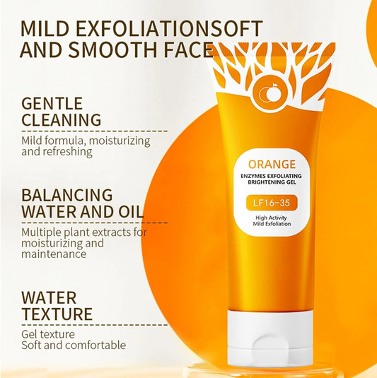 Orange Enzymes Exfoliating Brightening Gel LF16-35 Gentle Face Scrub for Glowing Skin