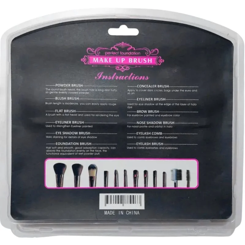 Huada Beauty Makeup Brush Set – 12-Piece Professional Makeup Tool Kit | Soft, High-Quality Synthetic Bristles