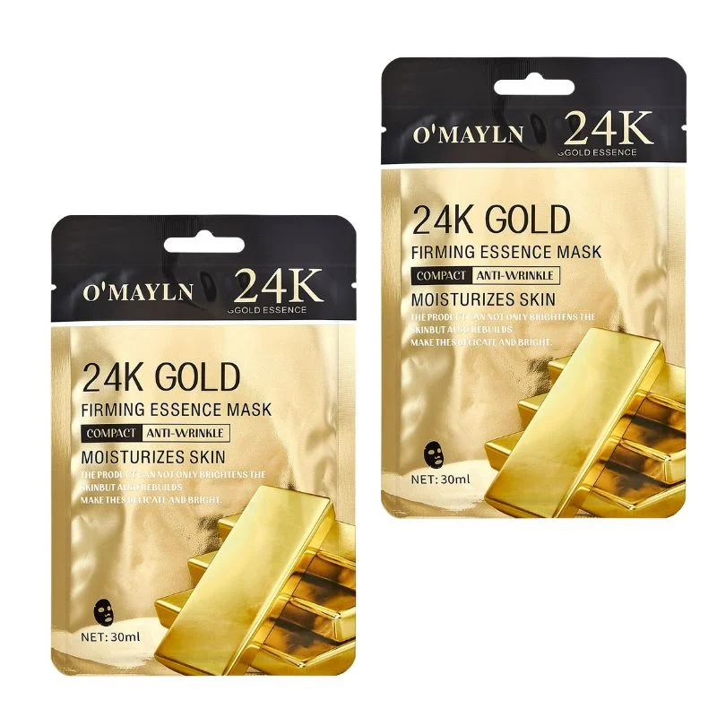 Pack of 2  O’Mayln 24K Gold Firming Essence Mask 30ml  Skin Firming & Anti-Aging Treatment