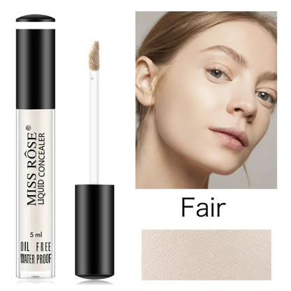 MISS ROSE Liquid Concealer | Fair | Waterproof High-Coverage Formula (5ml)