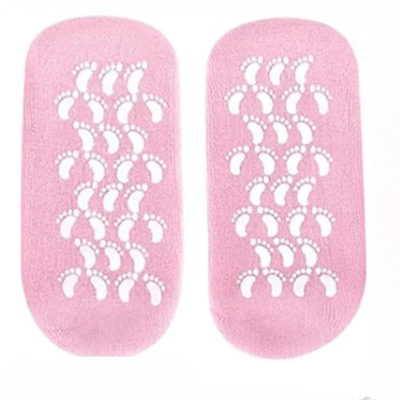 Reusable Silicone Spa Gel Socks for Dry Feet & Cracked Heels  Intensive Moisturizing Overnight Foot Care