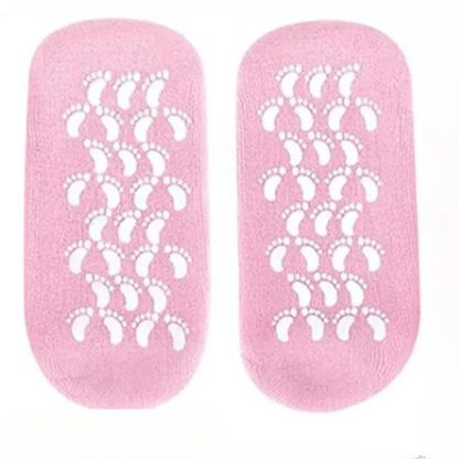 Reusable Silicone Spa Gel Socks for Dry Feet & Cracked Heels  Intensive Moisturizing Overnight Foot Care