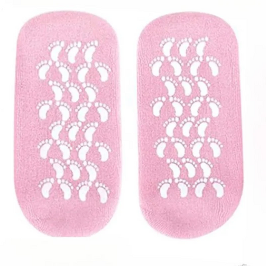 Reusable Silicone Spa Gel Socks for Dry Feet & Cracked Heels  Intensive Moisturizing Overnight Foot Care