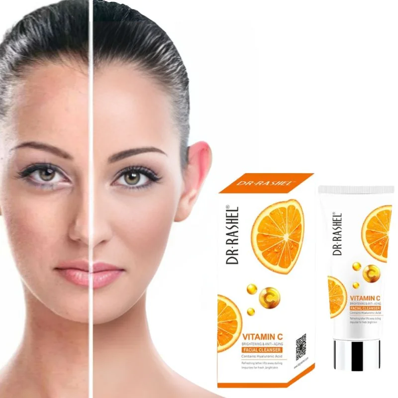 Dr. Rashel Vitamin C Brightening Facial Cleanser with Hyaluronic Acid  Deep Cleansing & Anti-Aging Formula  80ml  Imported