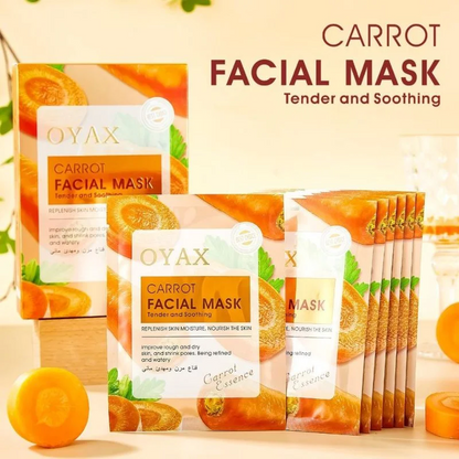 Pack of 2 | Beauty Skin Carrot Sheet Mask | Moisturizing, Brightening & Nourishing Facial Mask