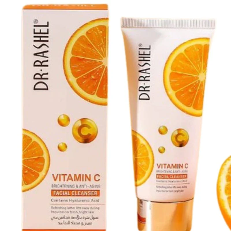 Dr. Rashel Vitamin C Brightening Facial Cleanser with Hyaluronic Acid  Deep Cleansing & Anti-Aging Formula  80ml  Imported