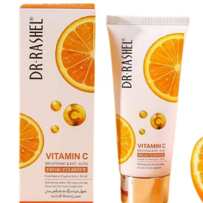 Dr. Rashel Vitamin C Brightening Facial Cleanser with Hyaluronic Acid  Deep Cleansing & Anti-Aging Formula  80ml  Imported