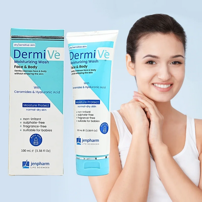 DermiVe Moisturizing Wash Face & Body 100ml  Jenpharm