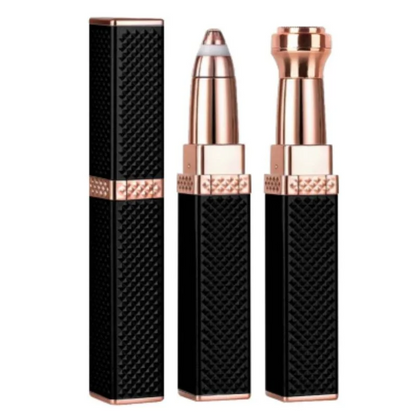 2-in-1 Flawless Facial Hair Remover & Eyebrow Trimmer  USB Rechargeable, Painless & Portable  Black