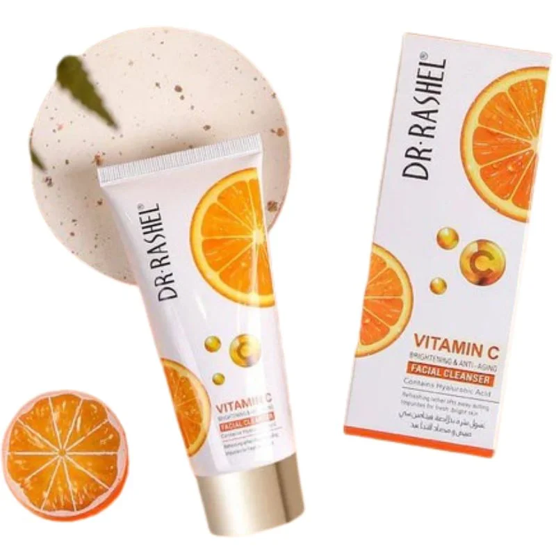 Dr. Rashel Vitamin C Brightening Facial Cleanser with Hyaluronic Acid  Deep Cleansing & Anti-Aging Formula  80ml  Imported