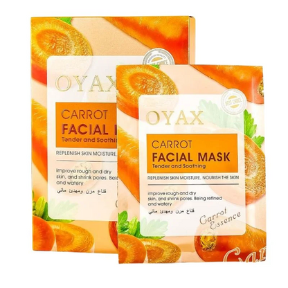 Pack of 2 | Beauty Skin Carrot Sheet Mask | Moisturizing, Brightening & Nourishing Facial Mask