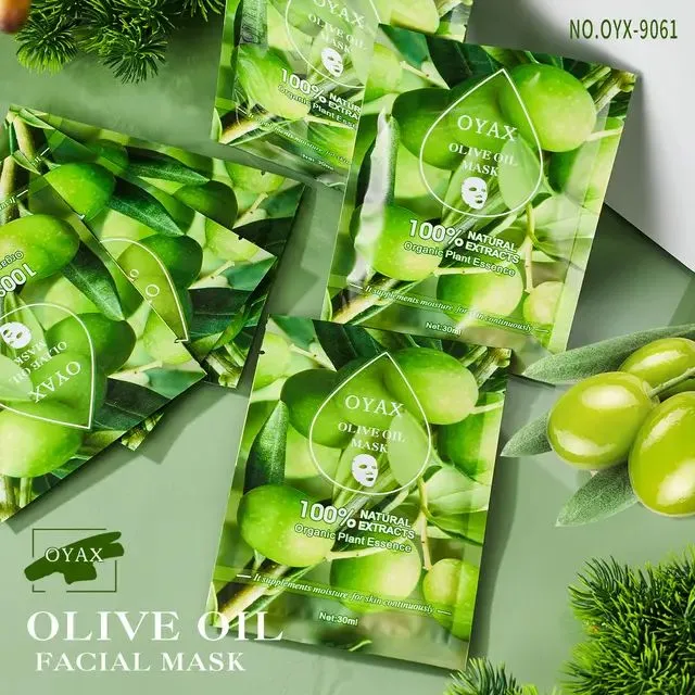 Pack of 2  OYAX Olive Oil Facial Mask  Deep Moisturizing & Nourishing Sheet Mask
