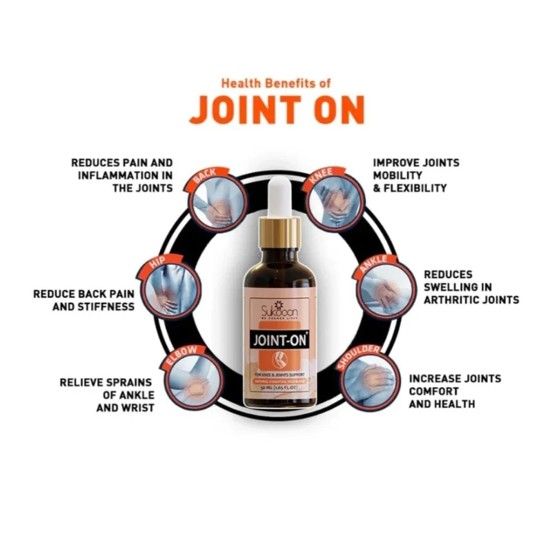 Sukoon Joint-On Essential Oil Blend  Natural Pain Relief for Joints, Knees, and Back (30ml)