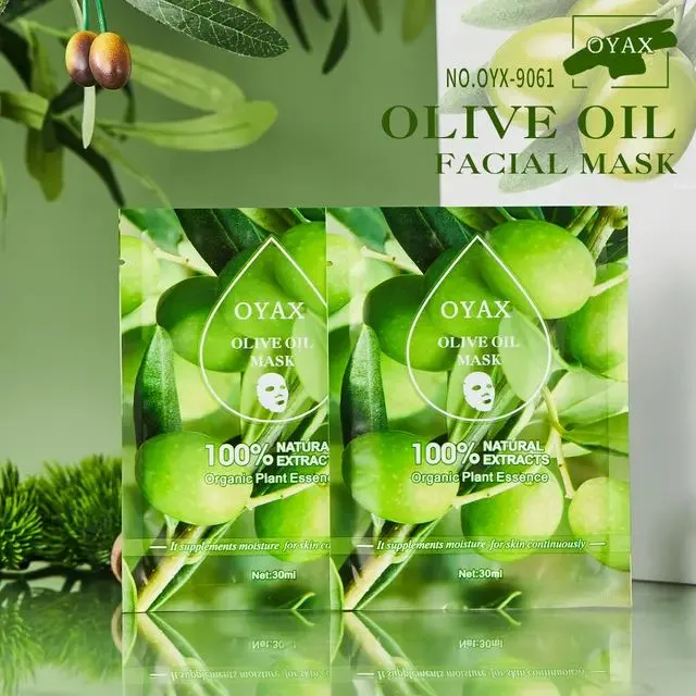 Pack of 2  OYAX Olive Oil Facial Mask  Deep Moisturizing & Nourishing Sheet Mask