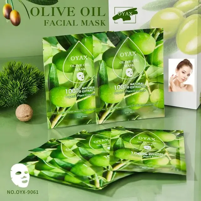 Pack of 2  OYAX Olive Oil Facial Mask  Deep Moisturizing & Nourishing Sheet Mask