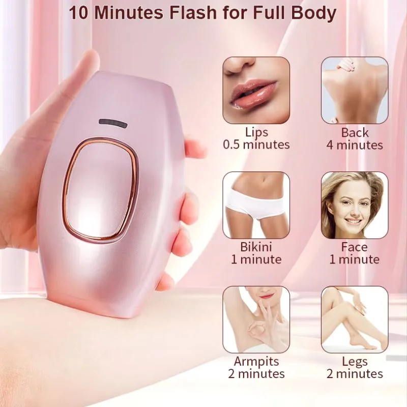 IPL Laser Hair Removal Device for Home Use – Permanent Hair Reduction Epilator | Painless Body &amp; Bikini Hair Remover