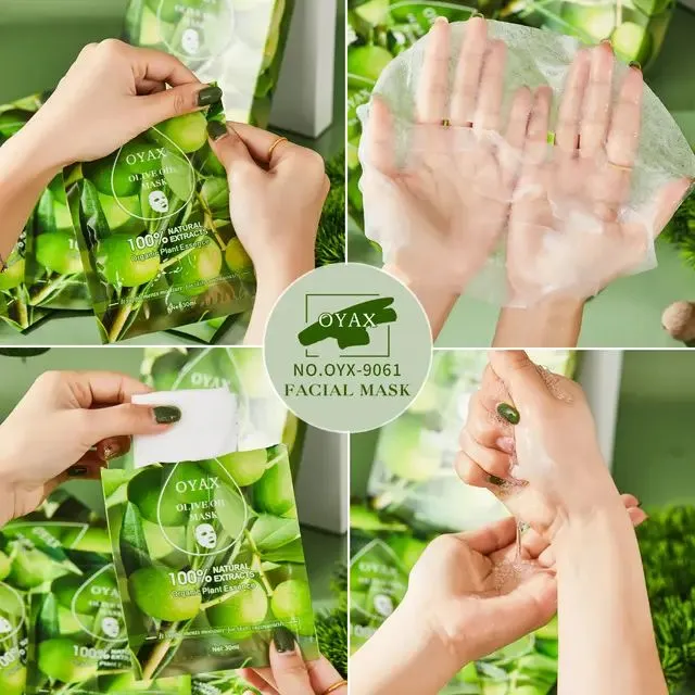 Pack of 2  OYAX Olive Oil Facial Mask  Deep Moisturizing & Nourishing Sheet Mask