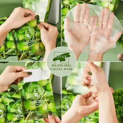 Pack of 2  OYAX Olive Oil Facial Mask  Deep Moisturizing & Nourishing Sheet Mask